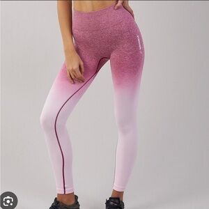 Gymshark Adapt Ombré Seamless Leggings, Small, Pink